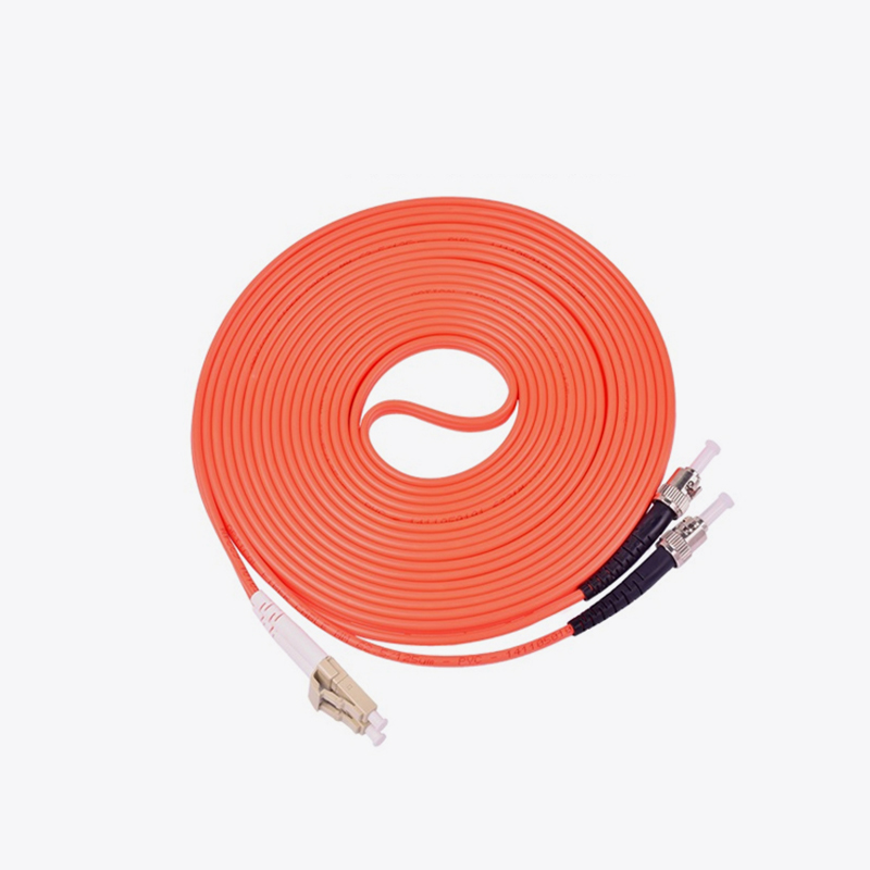 ST-LC duplex fiber optic patch cord