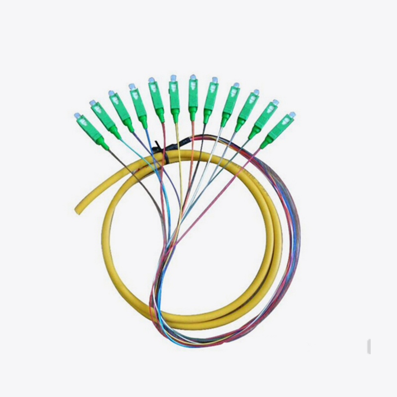 Multi-core fiber optic cable fan-out pigtail sc lc st