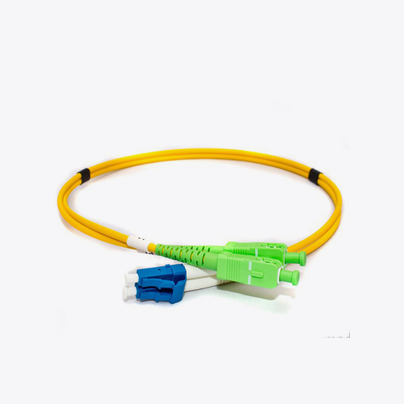 SC-LC duplex fiber optic patch cord