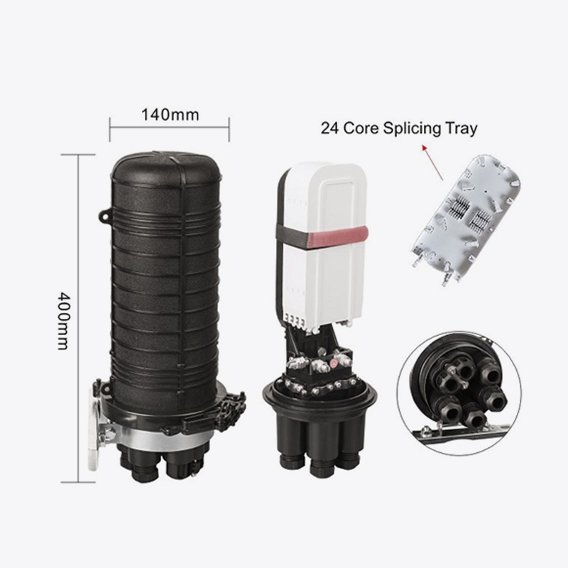 T6-108M 96 Core Fiber Optic Splice Closure